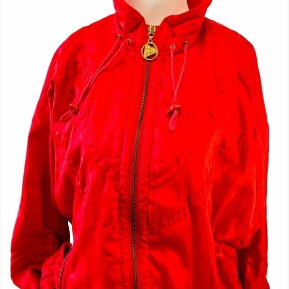 VINTAGE TRAIL Red Satin Bomber Jacket Size Small - Picture 2 of 11